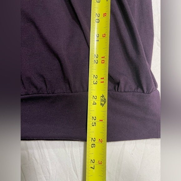 Banana Republic purple knit pull over 3/4 sleeve pleated top. Women’s size S - Picture 9 of 14